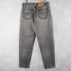 画像2: 90's Levi's 550 USA製 ブラックデニムパンツ W32 (2)