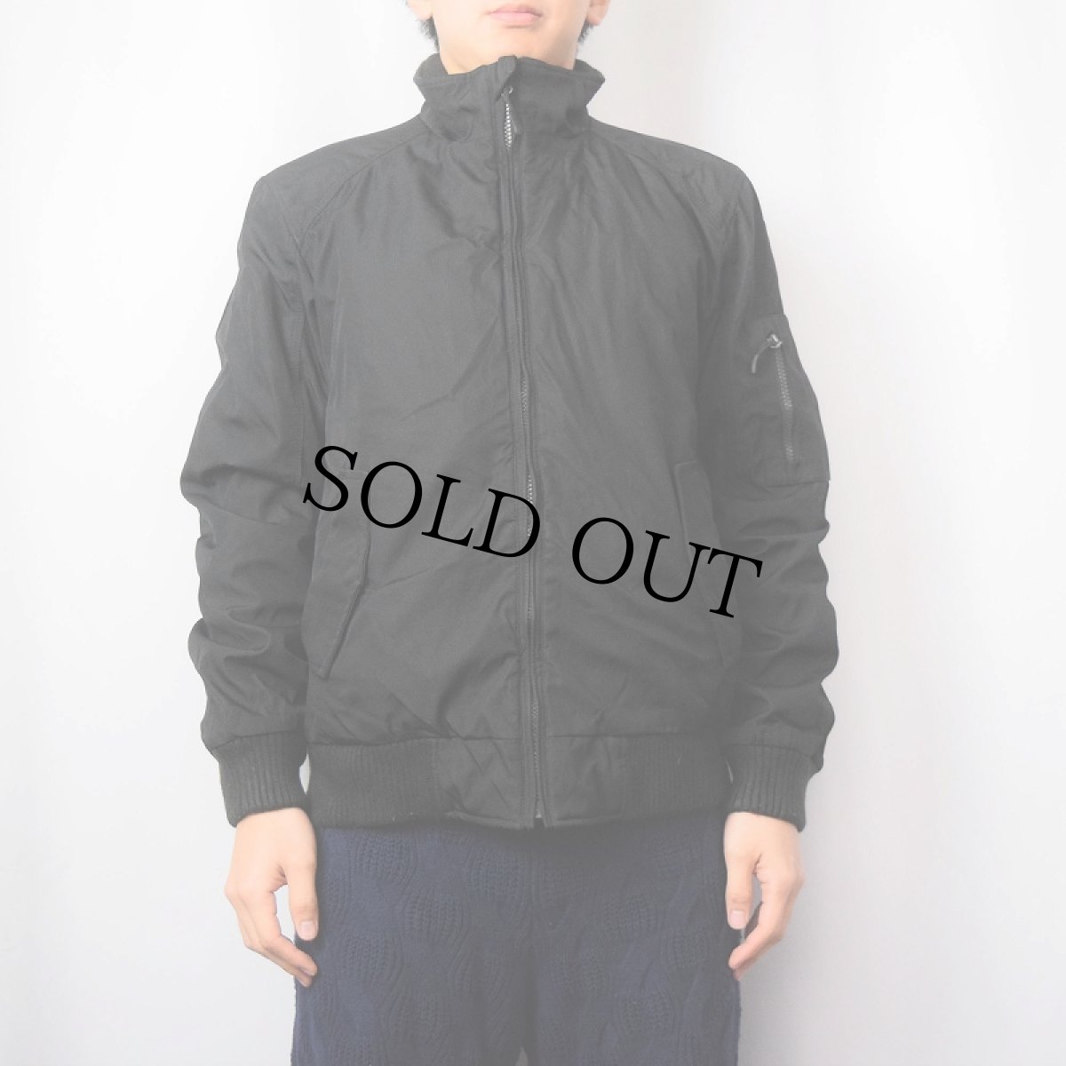 画像2: Calvin Klein 中綿入り ポリエステルジップジャケット BLACK S (2)