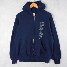 画像2: M.J.SOFEE "USAF" リフレクタープリントジップパーカー NAVY L (2)