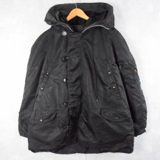 画像1: 民間品 ALPHA INDUSTRIES,INC. "N-3B TYPE" フライトジャケット BLACK L (1)