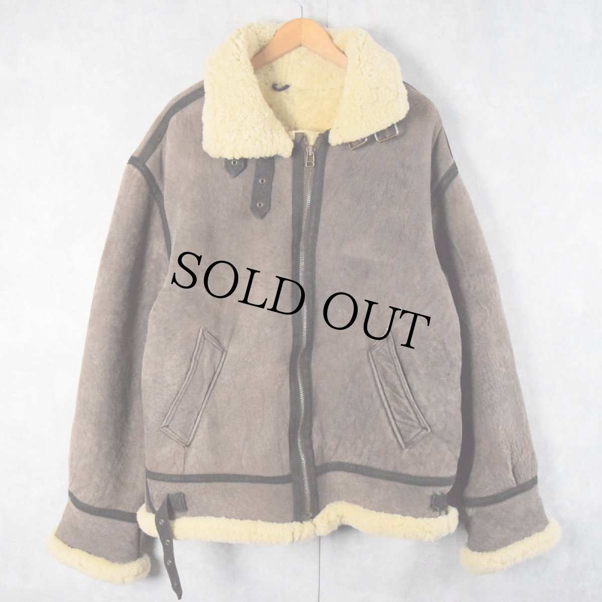 画像1: ORIGINAL SHEARLING B-3 TYPE ムートンフライトジャケット (1)