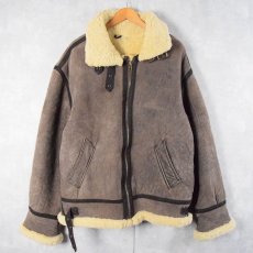 画像1: ORIGINAL SHEARLING B-3 TYPE ムートンフライトジャケット (1)