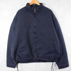 画像1: POLO Ralph Lauren 中綿入り コットン×ナイロン ジップジャケット NAVY XXL (1)