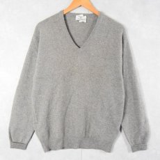 画像1: Scotsdoon Vネック カシミアニットセーター SIZE40 (1)