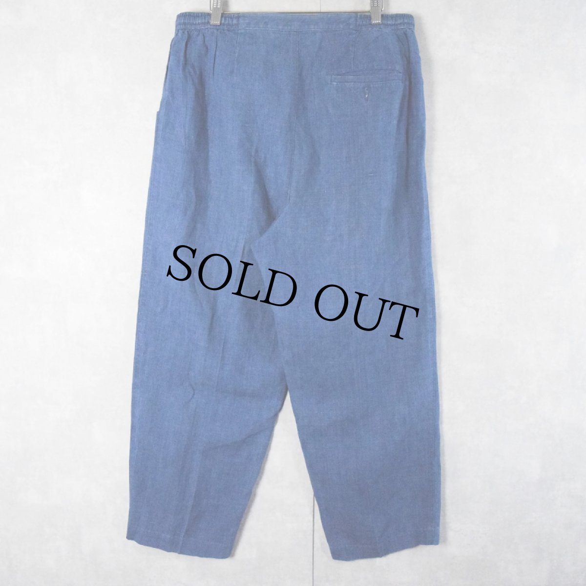 画像3: ELISABETH BY LIZ CLAIBORNE インディゴリネンジャケット/イージーパンツ SETUP SIZE14 (3)