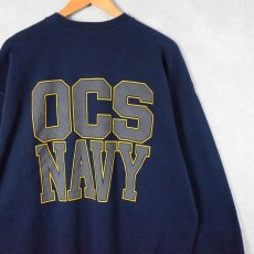 画像2: 90's SOFFE USA製 "U.S.NAVY" リフレクタープリントスウェット NAVY XL (2)