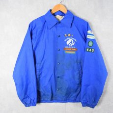 画像2: 70〜80's AUBURN SPORTSWEAR USA製 パッチ付き ナイロンコーチジャケット S (2)