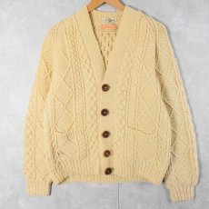 画像1: 60's SWEATER CORNER Loch Garman アランニットカーディガン  (1)