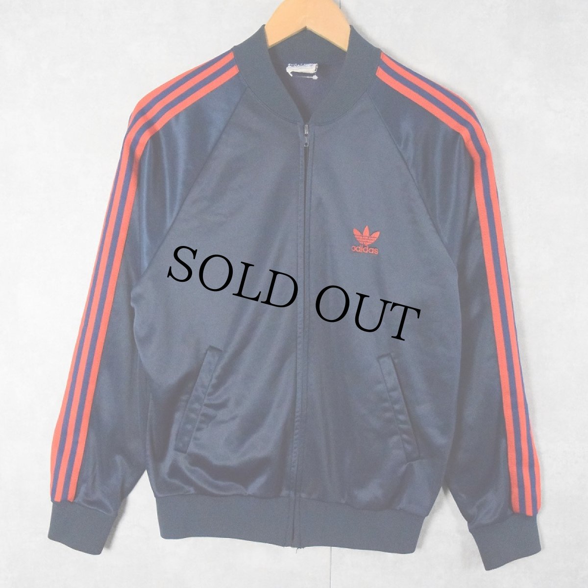 画像1: 80's adidas ATP USA製 トラックジャケット NAVY M (1)