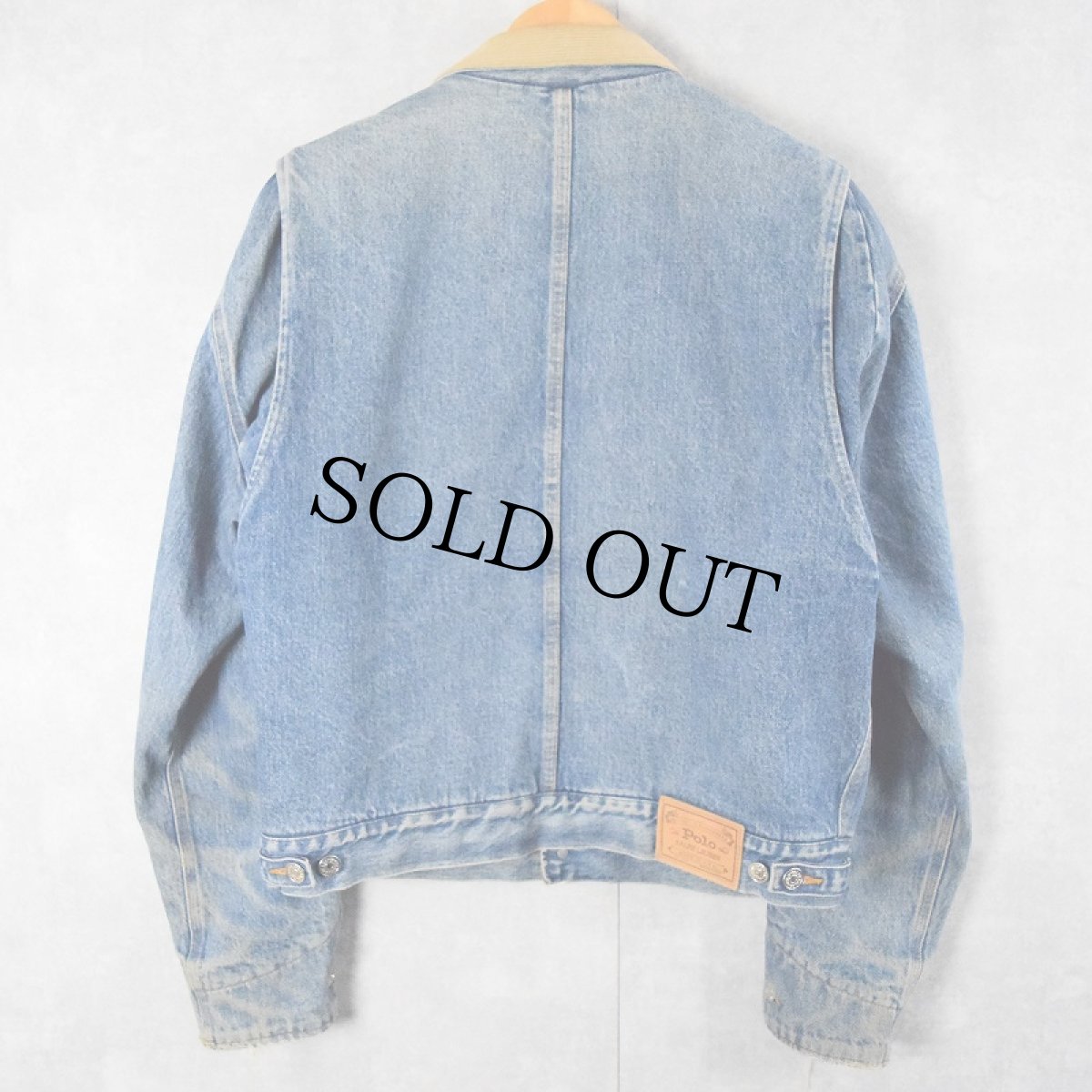 画像2: 80〜90's POLO Ralph Lauren "AUTHENTIC DUNGAREES" USA製 ブランケットライナー デニムジャケット (2)