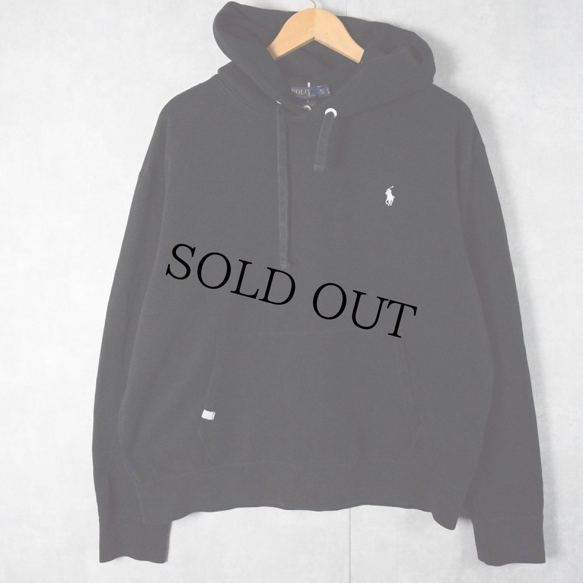 画像2: POLO Ralph Lauren "Make Money Not Friends." ロゴ刺繍 プリントスウェットフーディー BLACK XL (2)