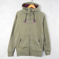画像1: OAKLEY ロゴプリントスウェットジップパーカー S (1)