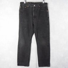 画像1: 90's Levi's 505 USA製 "サルファブラック" ブラックデニムパンツ W31 (1)