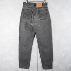 画像2: 90's Levi's 560 USA製 "サルファブラック" ブラックデニムパンツ W31 (2)