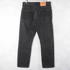 画像2: 90's Levi's 505 USA製 "サルファブラック" ブラックデニムパンツ W31 (2)