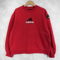 画像1: 90's adidas EQUIPMENT ロゴ刺繍スウェット M (1)