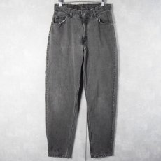 画像1: 90's Levi's 560 USA製 "サルファブラック" ブラックデニムパンツ W31 (1)