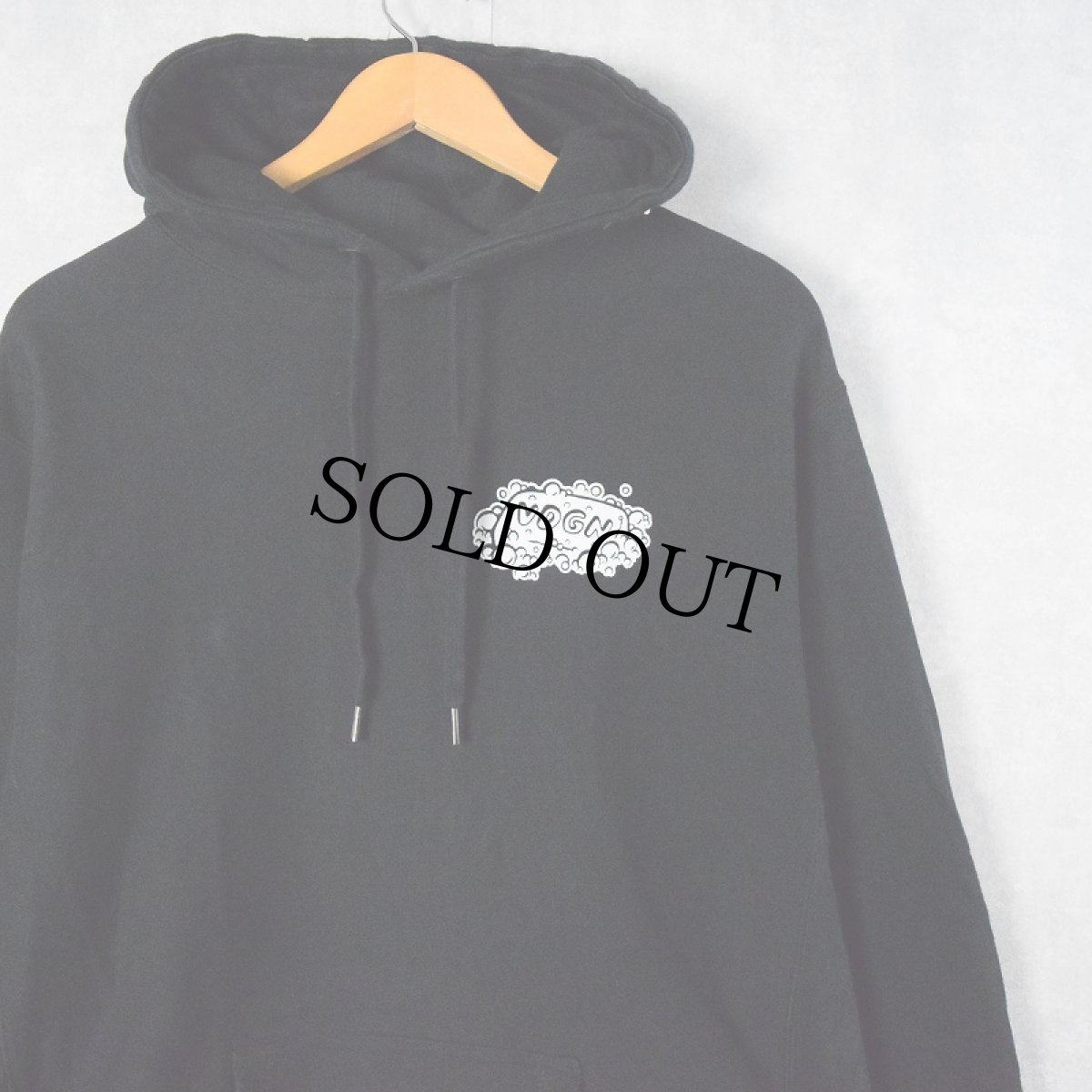 画像2: VARDAGEN "WASH YOUR HANDS" シュールプリントスウェットフーディー BLACK L (2)