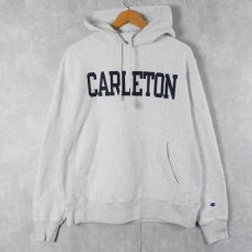 画像1: Champion REVERSE WEAVE "CARLETON" プリントスウェットフーディー M (1)