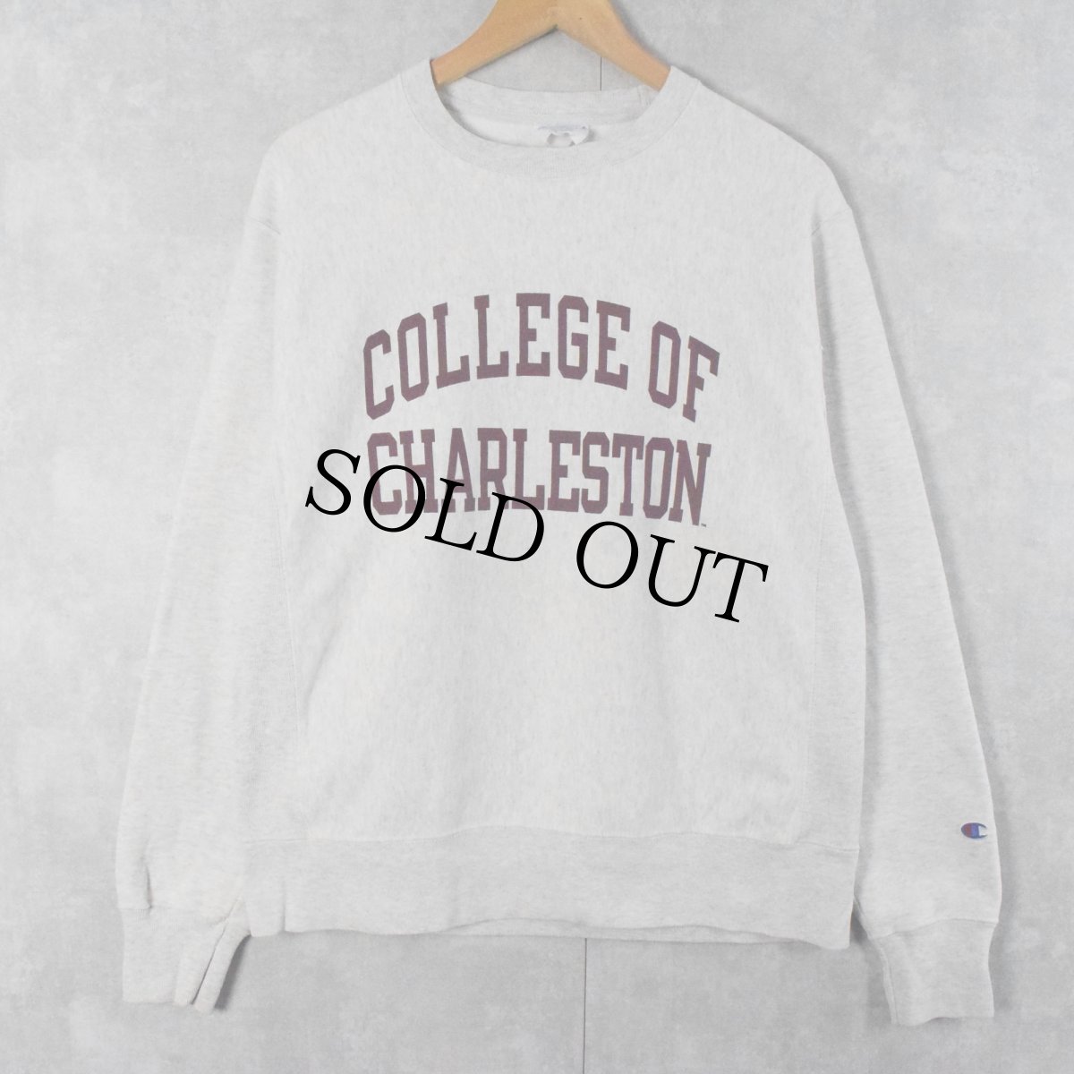 画像1: Champion REVERSE WEAVE "COLLEGE OF CHARLESTON" プリントスウェット M (1)