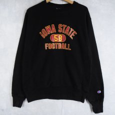 画像1: 2000's Champion REVERSE WEAVE "IOWA STATE" プリントスウェット BLACK S (1)