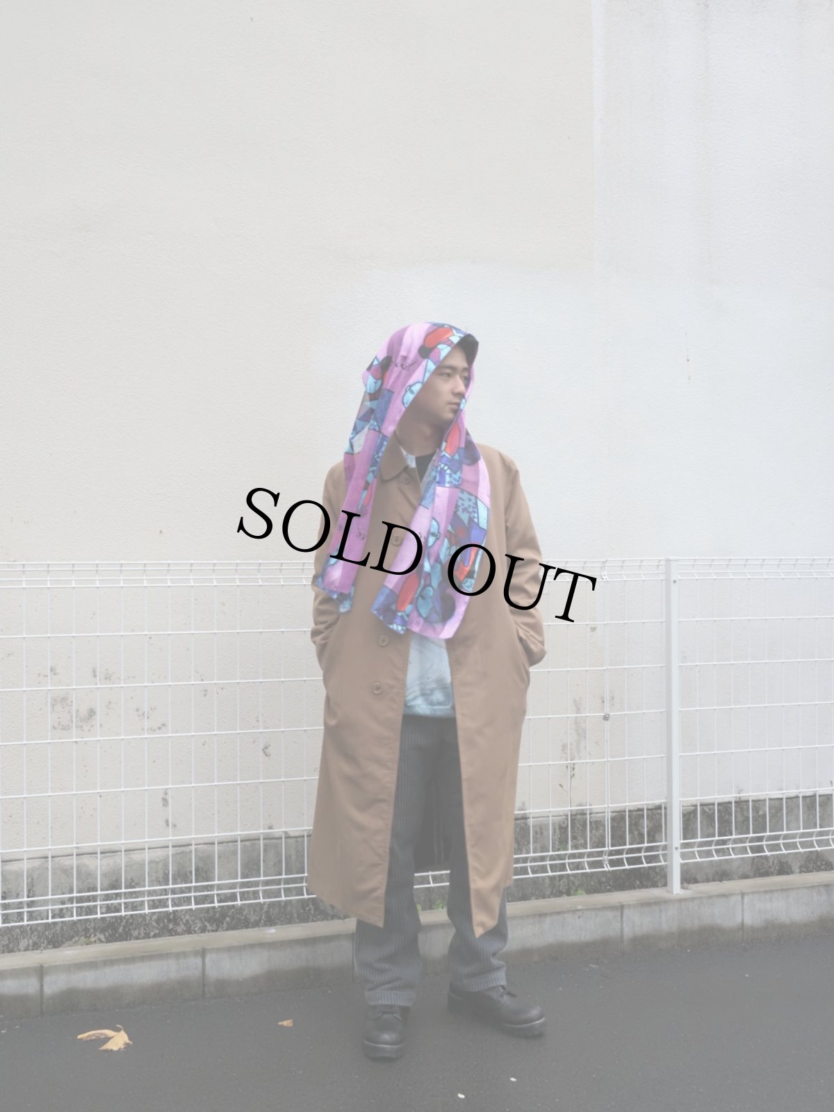 画像2: 80's Burberrys' ENGLAND製 ポリエステル×コットン ステンカラーコート (2)