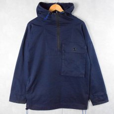 画像1: EURO EU製 コットン×ポリエステル アノラックパーカー NAVY (1)