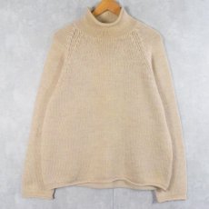 画像1: J.CREW ロールネック ウールニットセーター L (1)