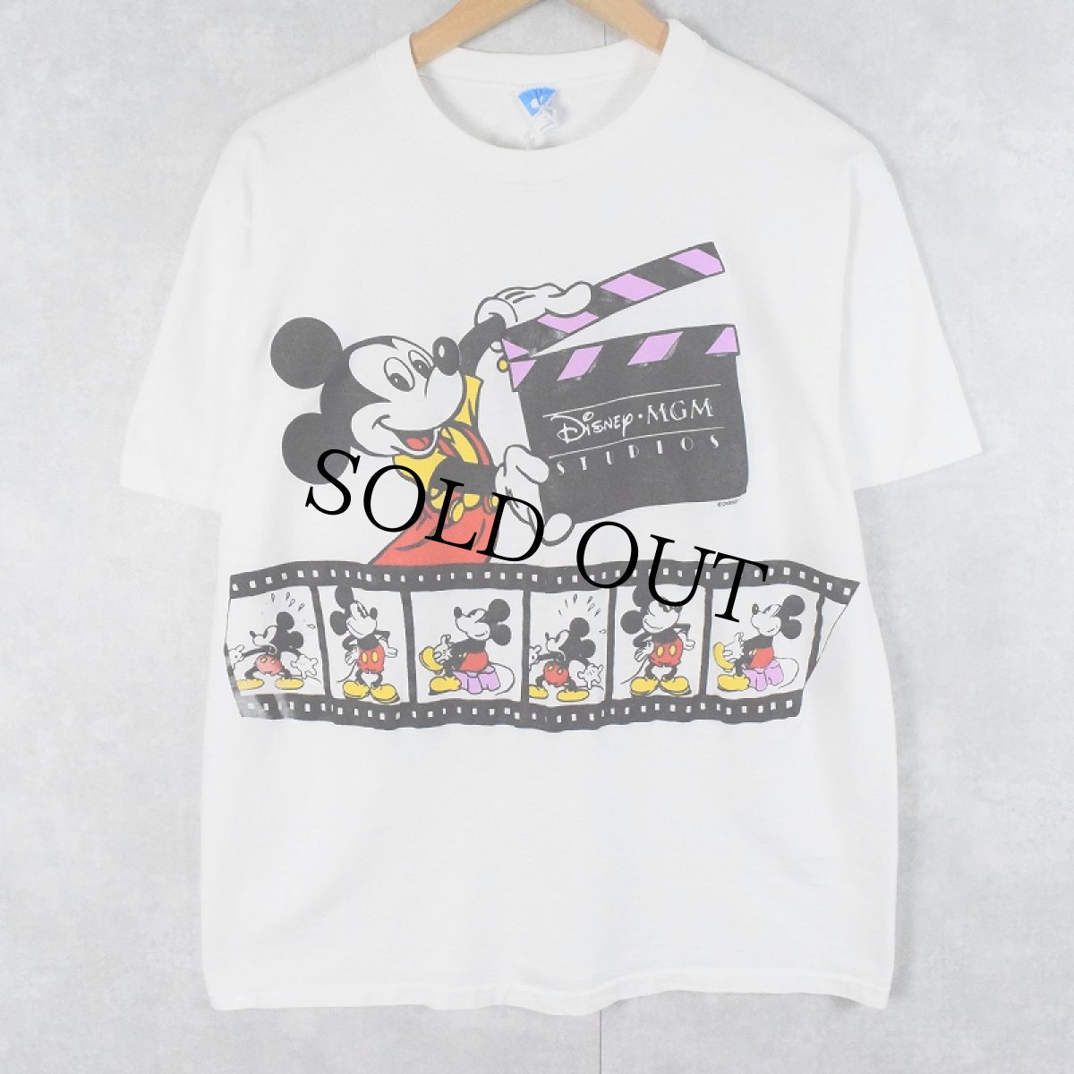 画像1: 90's Disney USA製 MICKEY MOUSE キャラクタープリントTシャツ L (1)