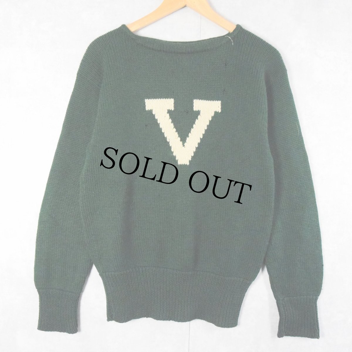 画像1: 50〜60's レタードニットセーター (1)