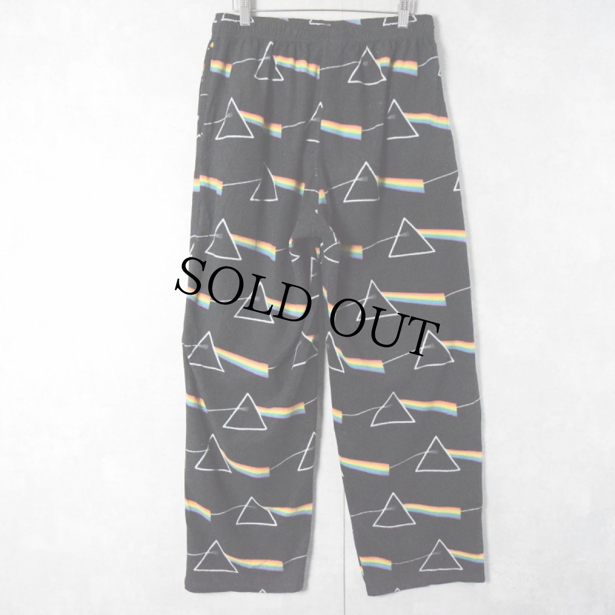 画像2: PINK FLOYD ロックバンド 総柄 フリースイージーパンツ M (2)