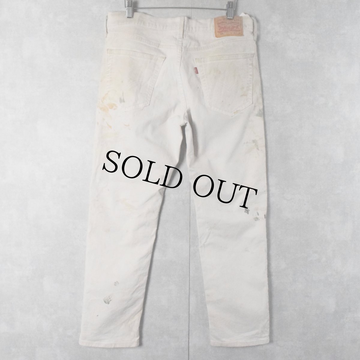画像2: Levi's 541 ペンキペイント ホワイトデニムパンツ W33 (2)