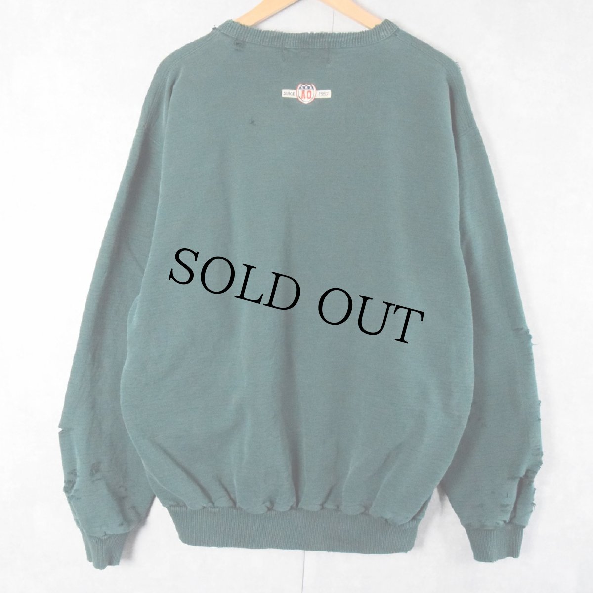 画像2: Feeet×UNP "Damaged" AMERICAN OUTFITTERS CANADA製 ロゴ刺繍 ダメージスウェット (2)