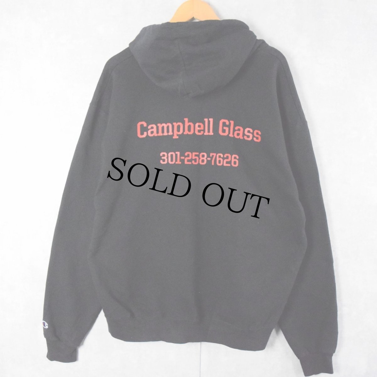 画像2: Champion "Tony Campbell Glass" プリント スウェットジップパーカー BLACK XL (2)