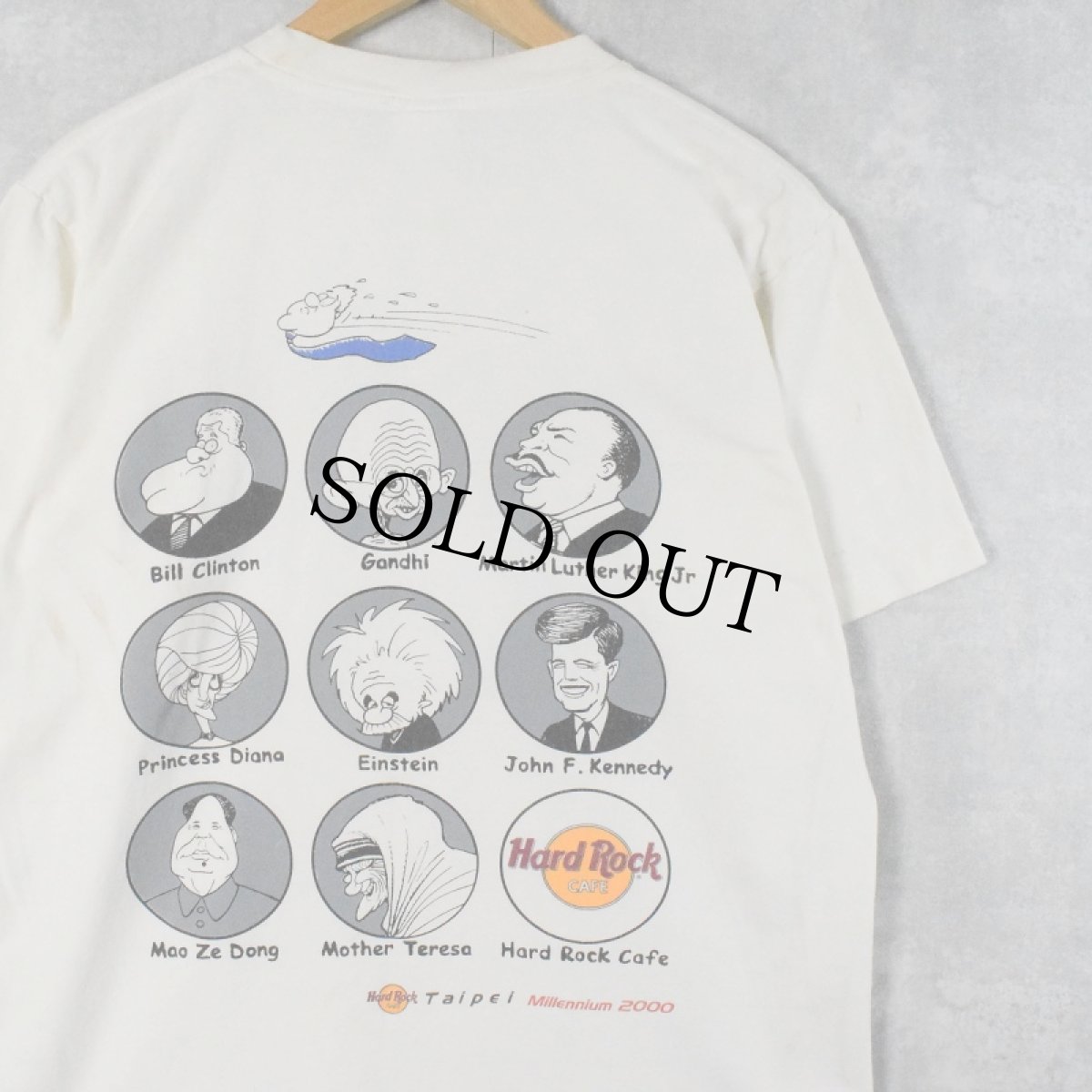 画像1: 2000's Hard Rock CAFE "Winners of the Century" イラストプリントTシャツ (1)