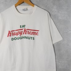 画像1: Krispy Kreme Doughnuts ドーナツショップ ロゴプリントTシャツ L (1)