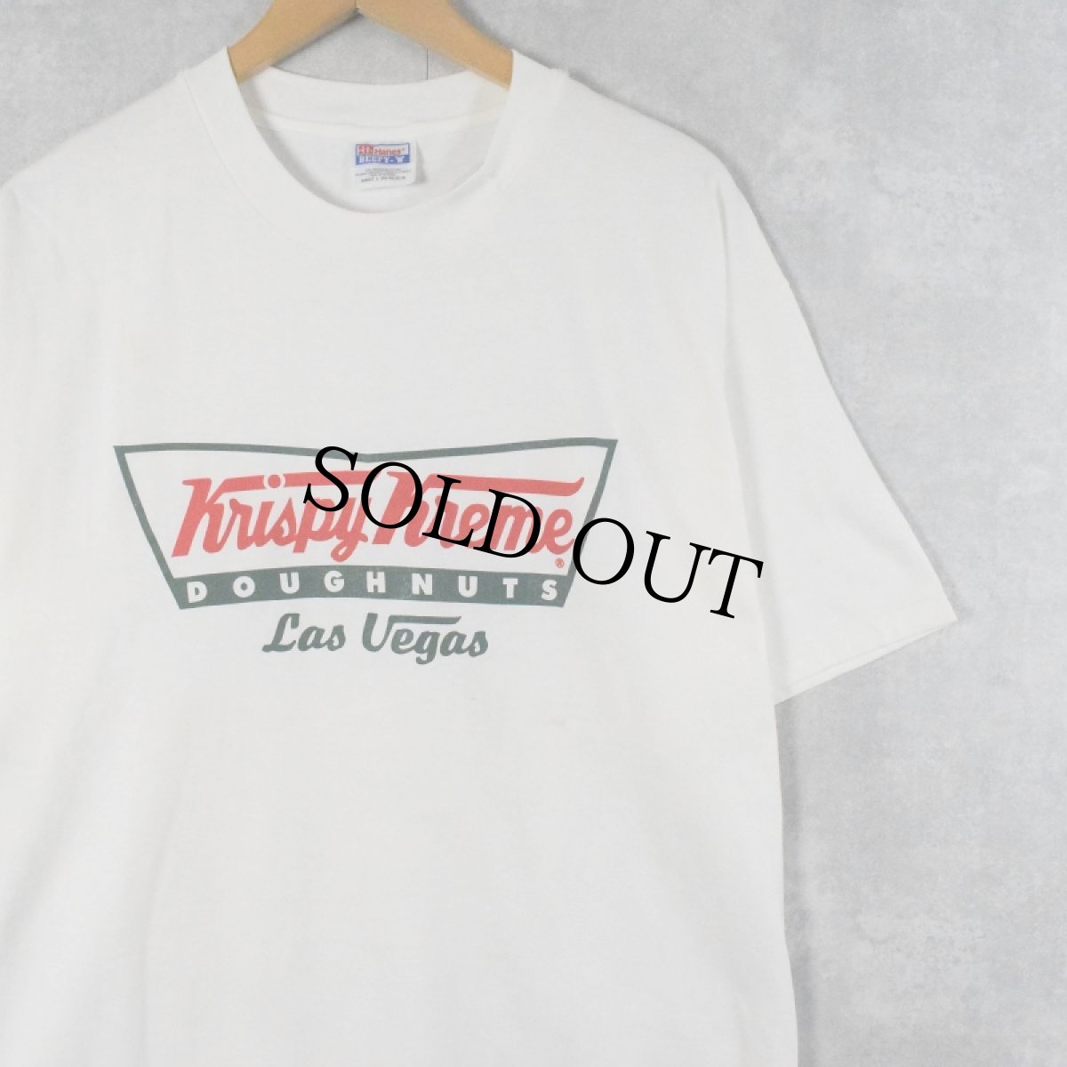 画像1: Krispy Kreme Doughnuts ドーナツショップ ロゴプリントTシャツ DEADSTOCK L (1)
