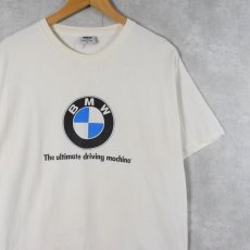 画像1: 90's〜 BMW USA製 "The ultimate driving machine" 自動車メーカー ロゴプリントTシャツ L (1)