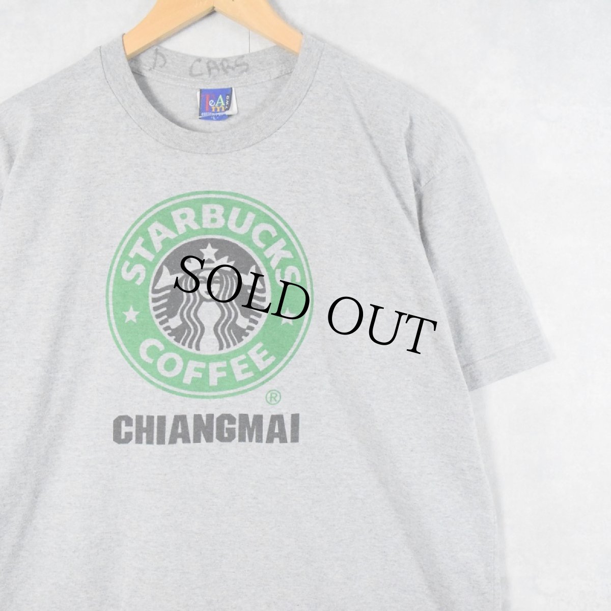 画像1: 【SALE】 STARBUCKS COFFE "CHIANGMAI" ロゴプリントTシャツ L (1)