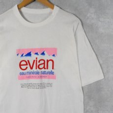 画像1: evian 飲料水ロゴプリントTシャツ (1)