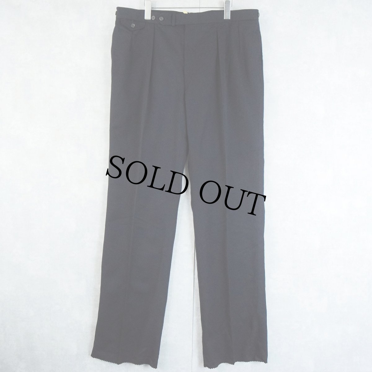 画像2: POLO Ralph Lauren ツータックスラックス NAVY DEADSTOCK W36-39 (2)