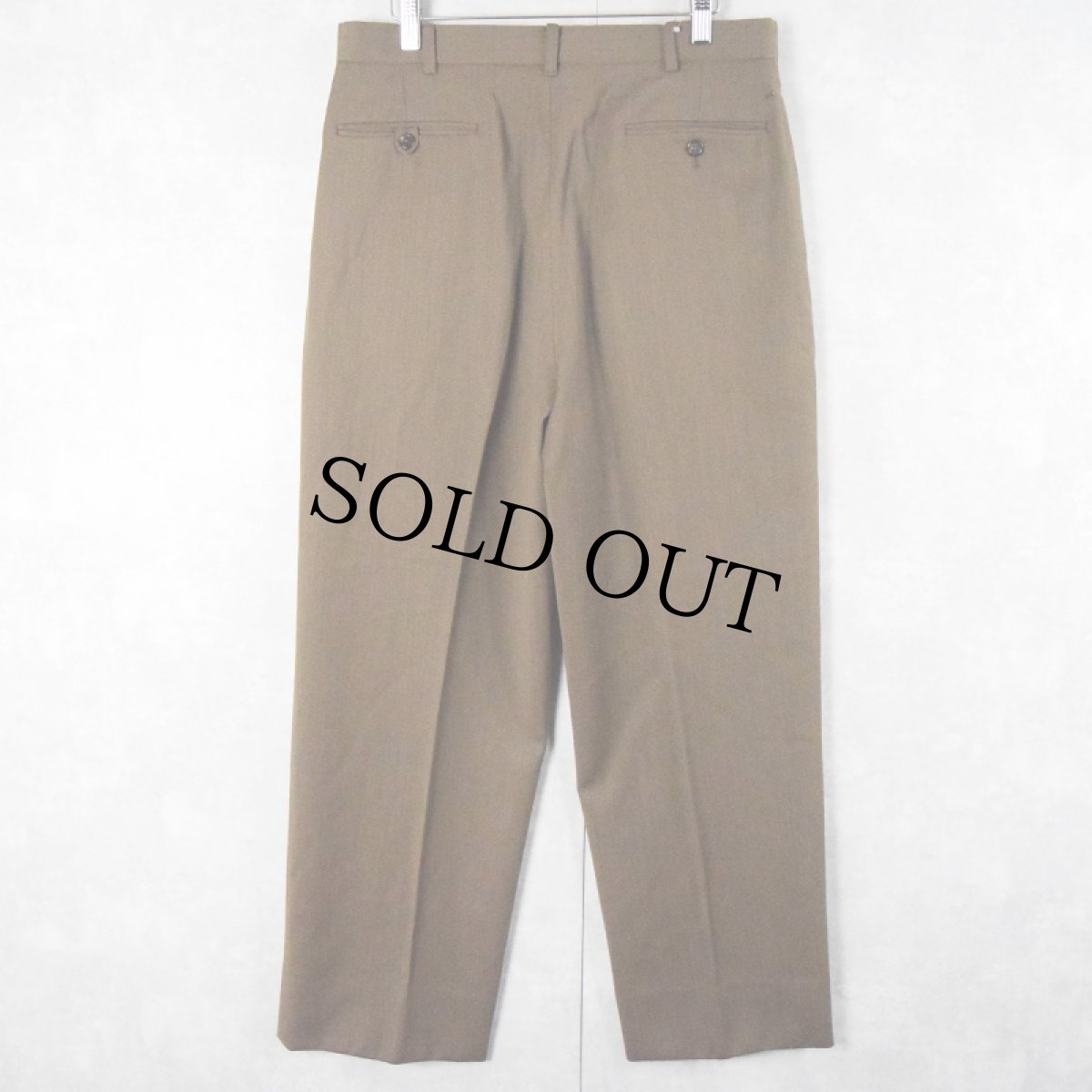 画像2: POLO Ralph Lauren ウール混 ツータックスラックス W31 (2)