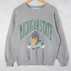 画像1: 90's RUSSEL ATHELETIC USA製 "MICHIGAN STATE SPARTANS" プリントスウェット L  (1)