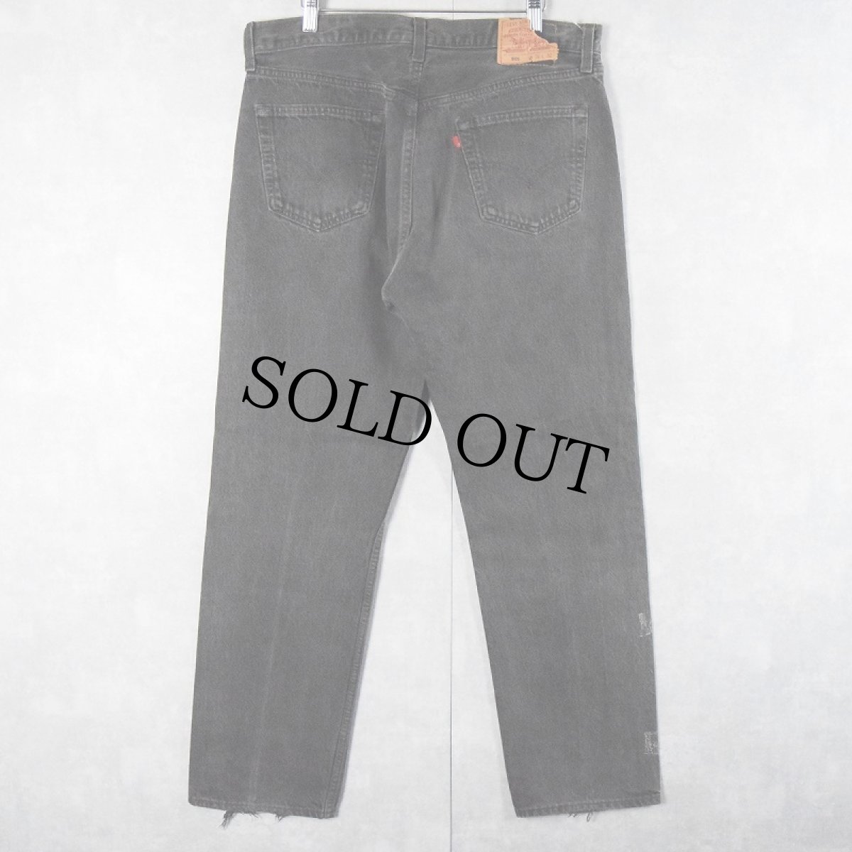 画像2: 90's Levi's 501 USA製 "サルファブラック" ブラックデニムパンツ W35 (2)
