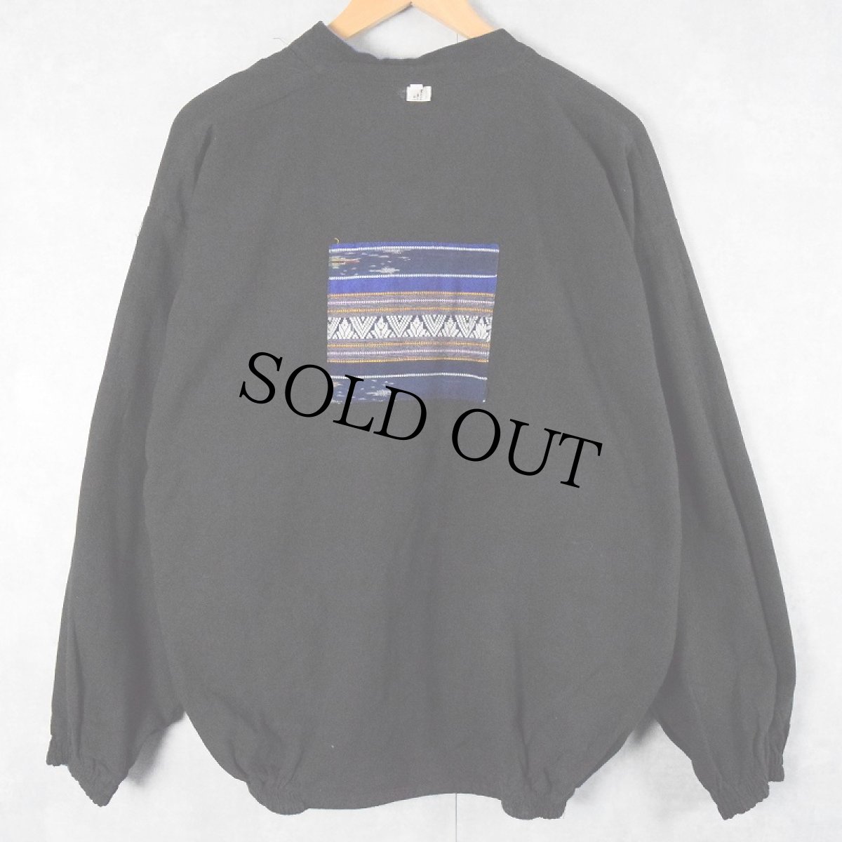 画像4: 民族柄 リバーシブル コットンジップジャケット XL (4)