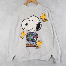 画像1: 90's PEANUTS SNOOPY USA製 キャラクタープリントスウェット L (1)