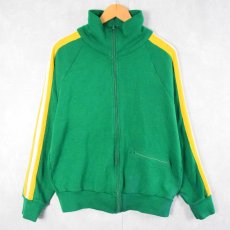 画像1: 70〜80's JC penny "Tennis Apparel" アクリルニットジップジャケット M (1)