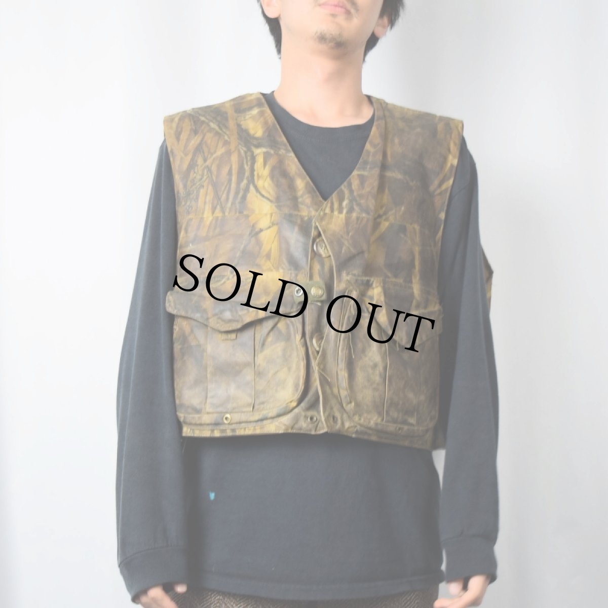 画像5: 90〜2000's FILSON USA製 リアルツリーカモ柄 オイルドベスト L (5)