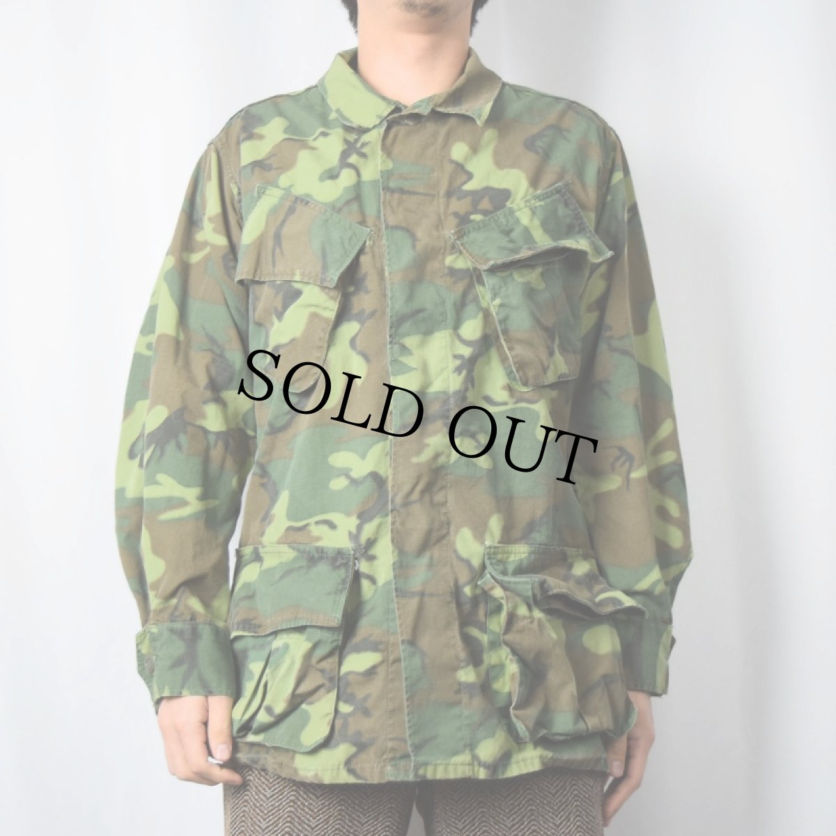 画像2: 60's U.S.ARMY ERDL迷彩 グリーンリーフ ジャングルファティーグジャケット 3rd SMALL-REGULAR (2)