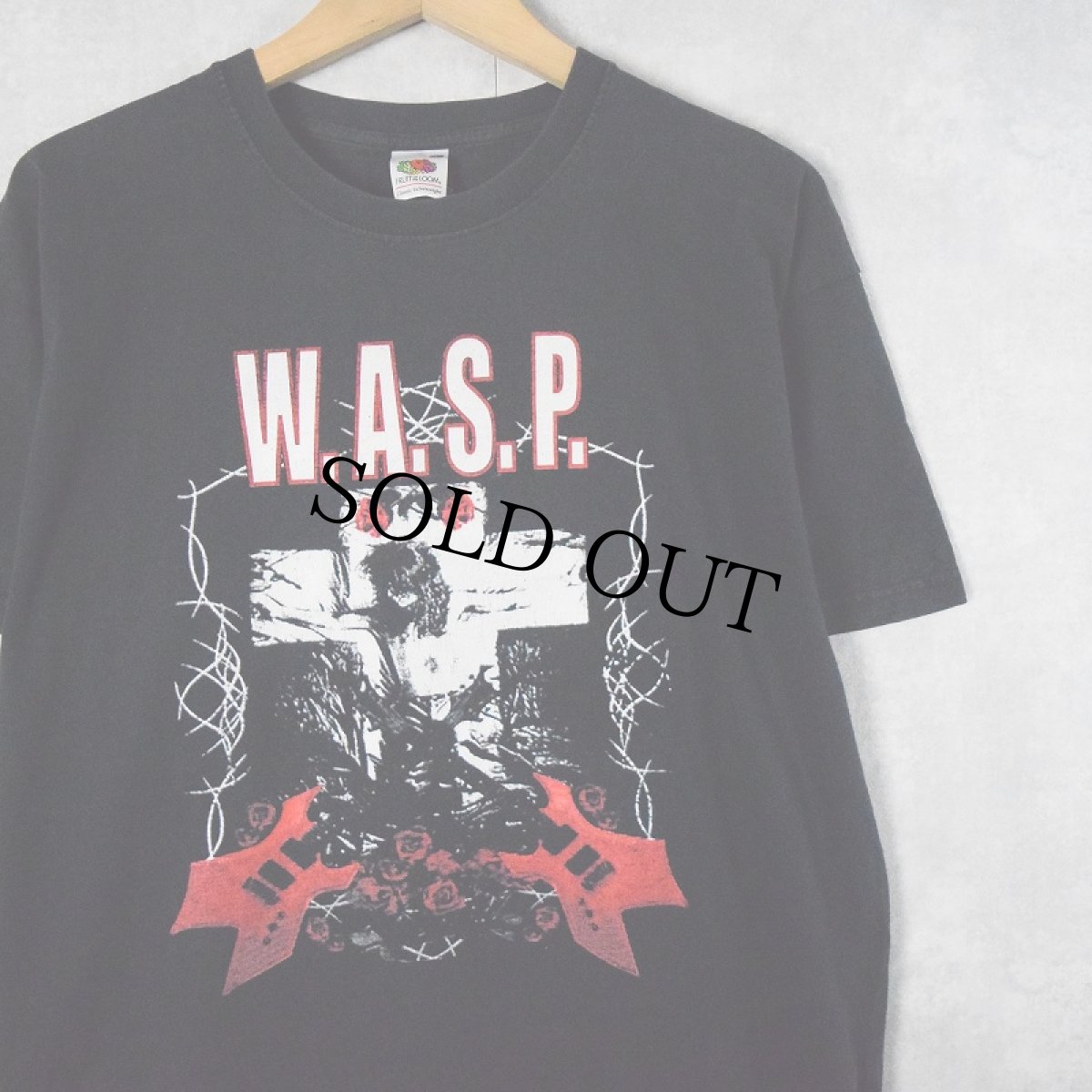 画像1: W.A.S.P ヘヴィメタルバンドTシャツ L (1)